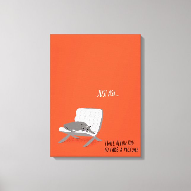 Mod Cats - Just Ask Canvas Print (Front)