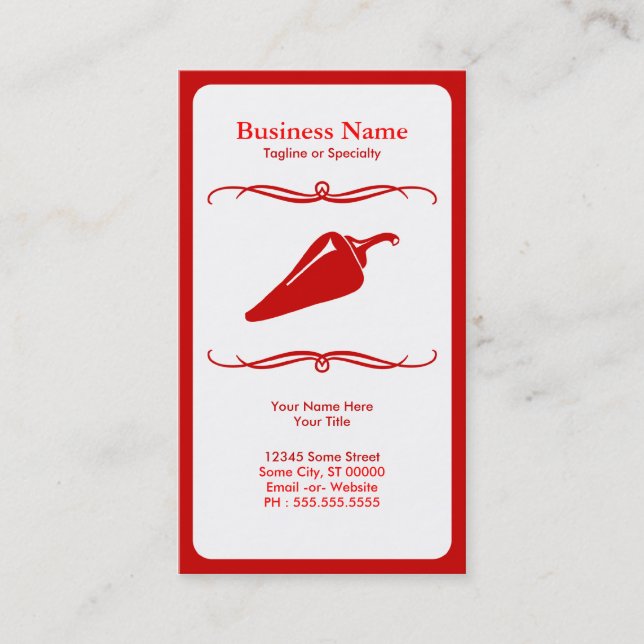 mod chilli pepper business card (Front)