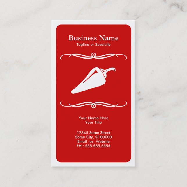 mod chilli pepper business card (Front)