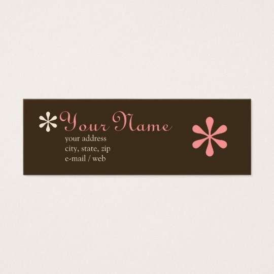 Mod Chocolate & Pink Calling Card