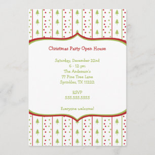 Mod Christmas Party Invitation with Trees groupon