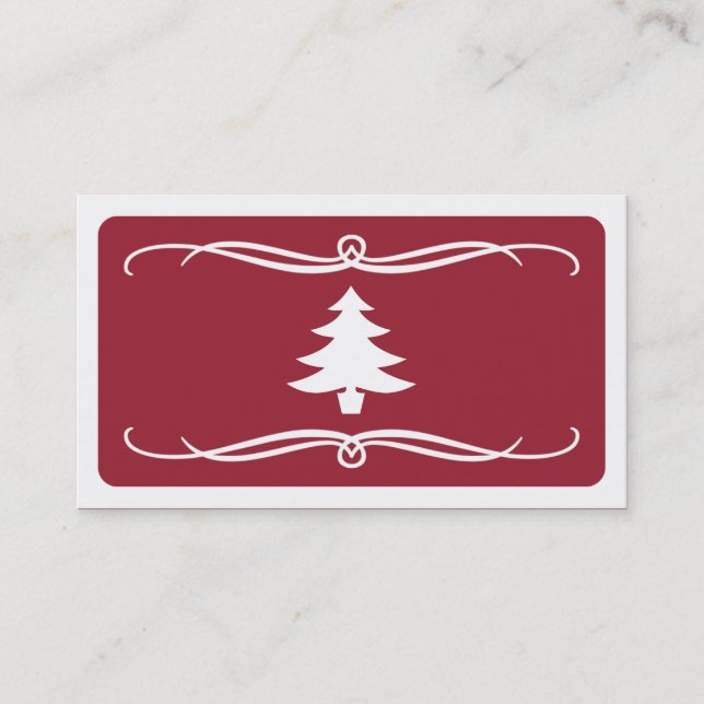mod christmas tree (colour customisable) business card (Front)