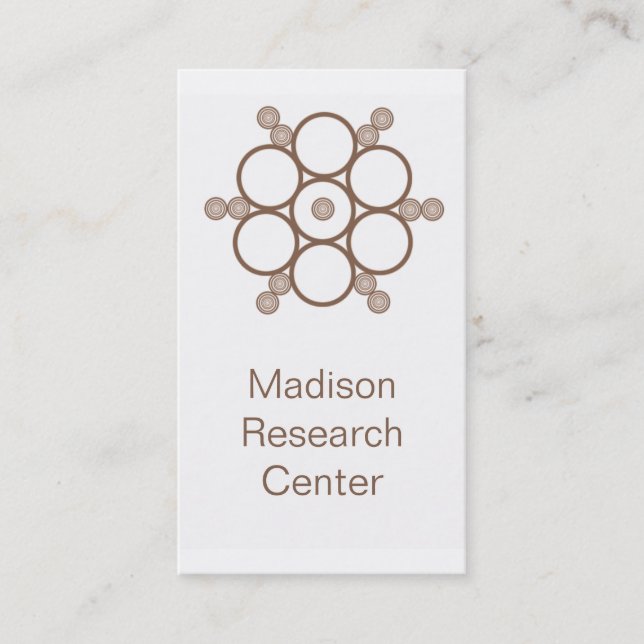 Mod Circles Business Card, Mocha Card (Front)