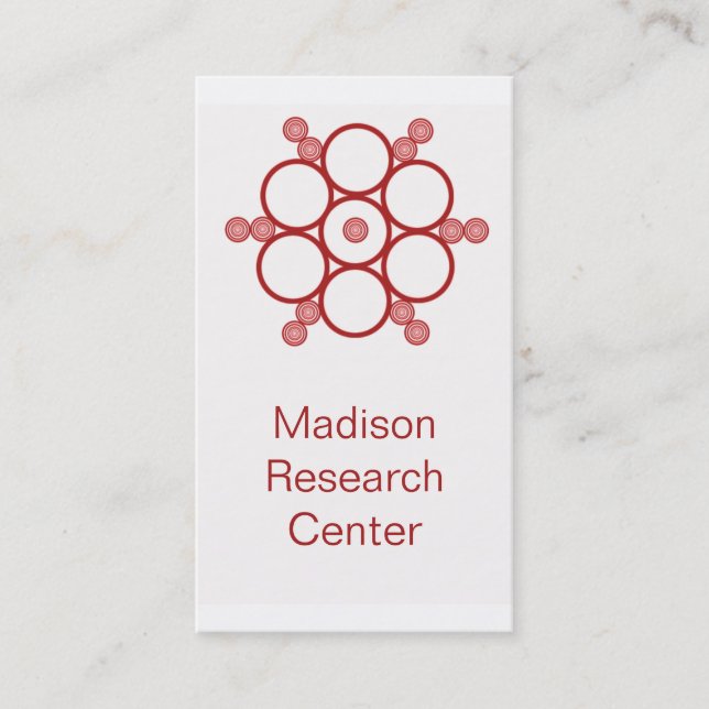 Mod Circles Business Card, Red Card (Front)