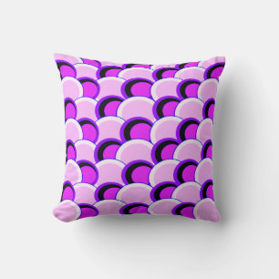 Mod Circles Pink and Purple Cushion