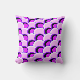 Mod Circles Pink and Purple Cushion
