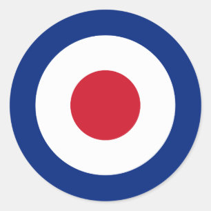 Mod - Classic Roundel - Bullseye Archery Target Classic Round Sticker