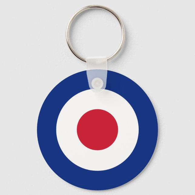 Mod - Classic Roundel - Bullseye Archery Target Key Ring (Front)