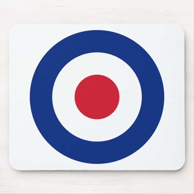 Mod - Classic Roundel - Bullseye Archery Target Mouse Mat (Front)
