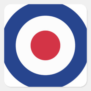 Mod - Classic Roundel - Bullseye Archery Target Square Sticker