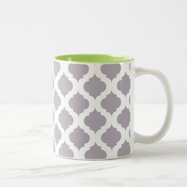 Mod Coffee Mug in Purple and Green (Right)