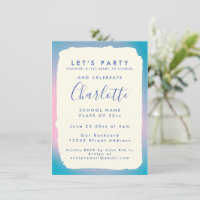 Mod Colourful Groovy Custom Photo Graduation Party