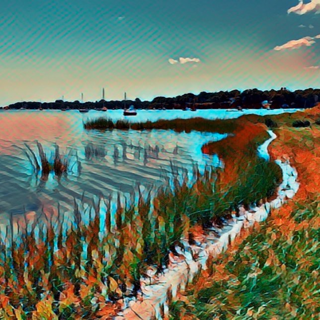 Mod Colours Cape Cod Bay Ocean Pathway Canvas Print (Creator Uploaded)