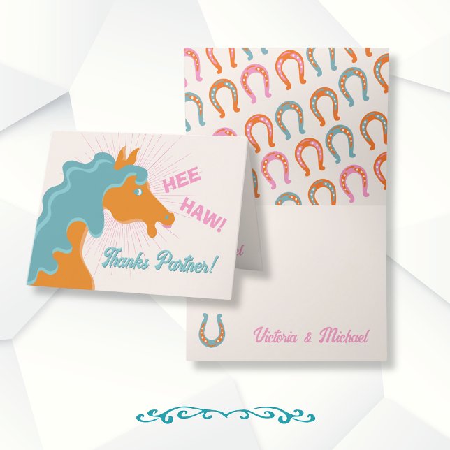 Mod Cowboy Western Horse Thank you note (Creator Uploaded)
