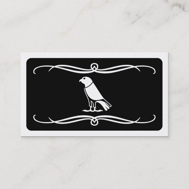 mod crow (colour customisable) business card (Front)
