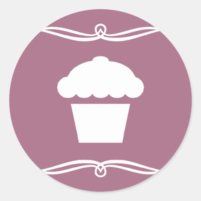 mod cupcake classic round sticker (Front)