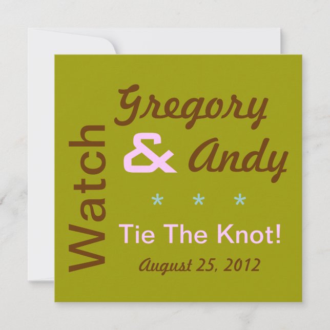 Mod Custom Wedding Invitation (Front)