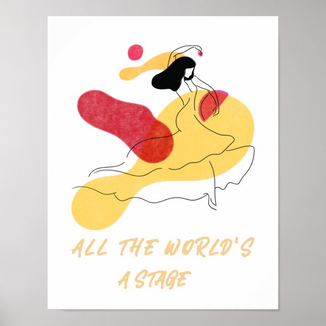 Mod Dance Design: All The World's A Stage Poster (Front)