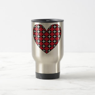 Mod Diamond Heart Travel Mug