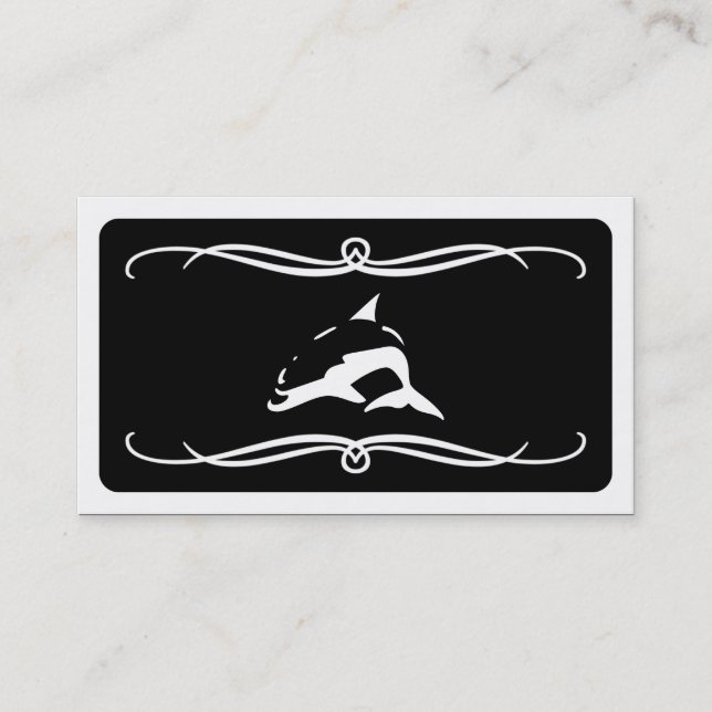 mod dolphin (colour customisable) business card (Front)
