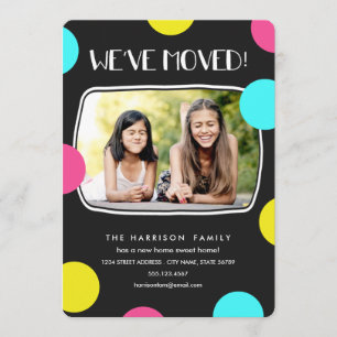 Mod Dots Photo Moving Announcement