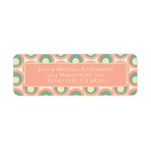 Mod Dots Retro Aesthetic Blush Pink and Teal