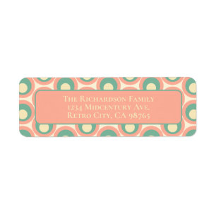 Mod Dots Retro Aesthetic Blush Pink and Teal