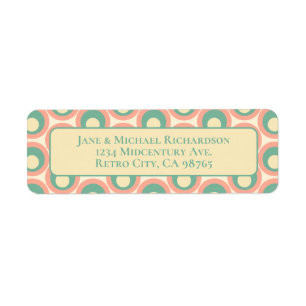 Mod Dots Retro Teal and Blush Pink Pattern