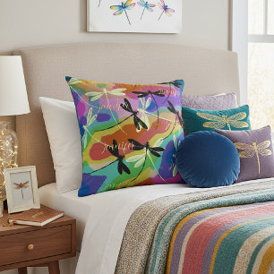 Mod dragonflies personalised cushion