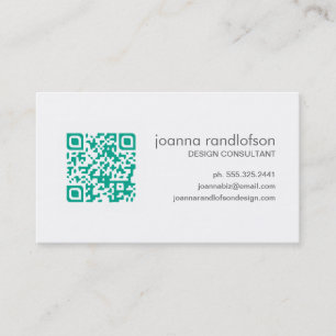 Mod Emerald Green QR CODE Business Card