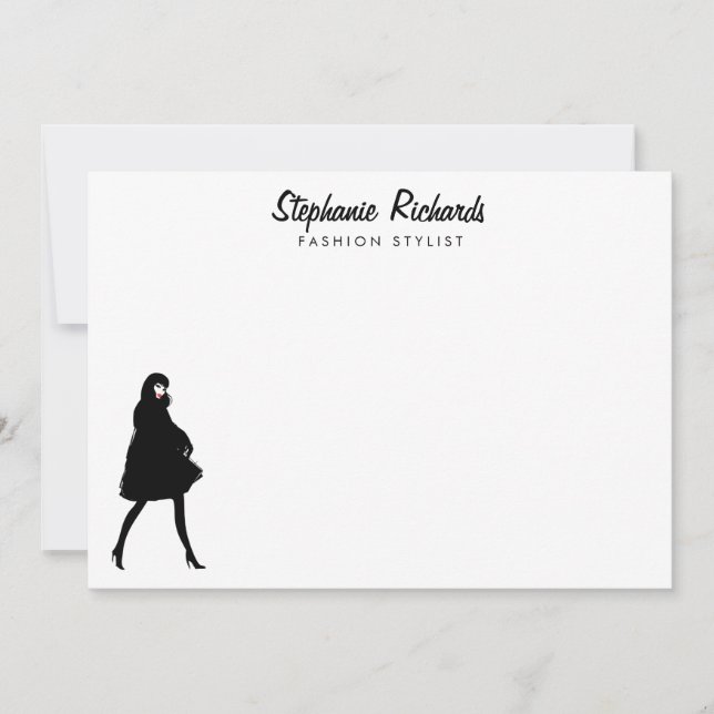 Mod Fashion Girl Boutique, Stylist Flat Notecard (Front)