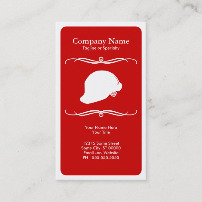 mod firefighter hard hat business card (Front)