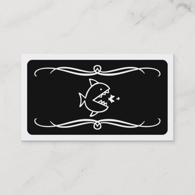 mod fish eat fish (colour customisable) business card (Front)
