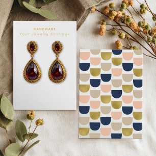 Mod Fish Scale Pattern Earring Display Cards