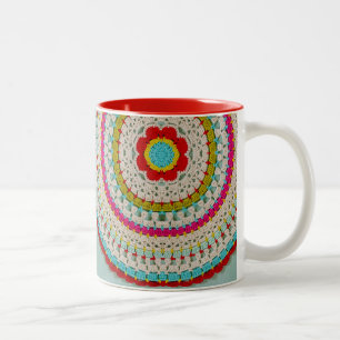 Mod Floral Mandala 11 oz Two-Tone Mug