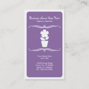 mod flower business card