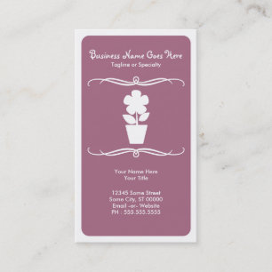 mod flower business card