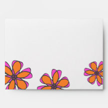 Mod flowers colourful envelope