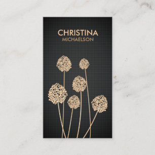 MOD FLOWERS in GOLD Business Card