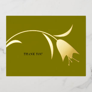 MOD FOIL TULIP WEDDING THANK YOU CARDS