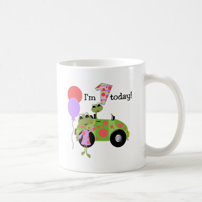 Mod Frogs 1st Birthday Coffee Mug (Right)