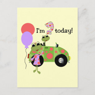 Mod Frogs 2nd Birthday Tshirts and Gifts Postcard