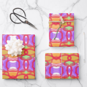 Mod Funky Fresh Colours Wrapping Paper Sheet