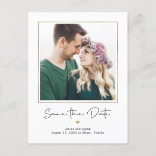 Mod Gallery EDITABLE COLOR Save The Date Postcard