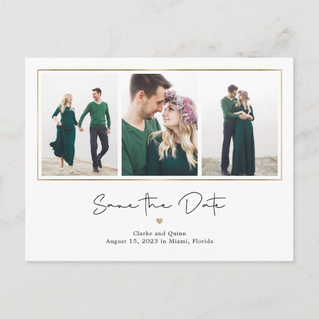 Mod Gallery EDITABLE COLOR Save The Date Postcard (Front)