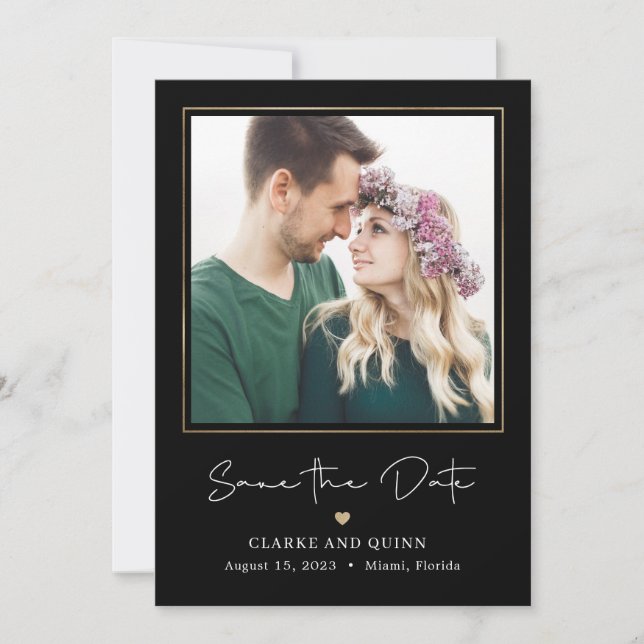 Mod Gallery Editable Colour Save The Date Card (Front)