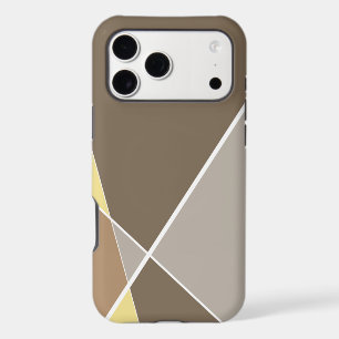Mod Geometric Criss Cross Latte Brown Art Blocks