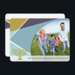 Mod Geometric Hanukkah Menorah Photo Holiday Party Invitation<br><div class="desc">Designed by fat*fa*tin. Easy to customise with your own text,  photo or image. For custom requests,  please contact fat*fa*tin directly. Custom charges apply.

www.zazzle.com/fat_fa_tin
www.zazzle.com/color_therapy
www.zazzle.com/fatfatin_blue_knot
www.zazzle.com/fatfatin_red_knot
www.zazzle.com/fatfatin_mini_me
www.zazzle.com/fatfatin_box
www.zazzle.com/fatfatin_design
www.zazzle.com/fatfatin_ink</div>