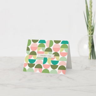 Mod Geometric Shapes Personalised Thank You Card