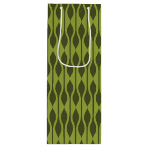 Mod Gift Wrap Avocado Drops Wine Gift Bag